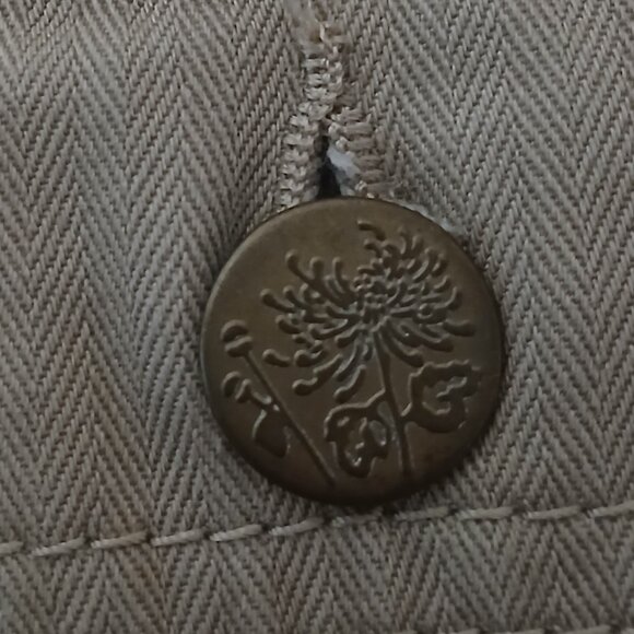 Levi's Cargo Pants Size M Clamdiggers Capri Drawstring 100% Cotton Khaki Tan - Picture 7 of 10